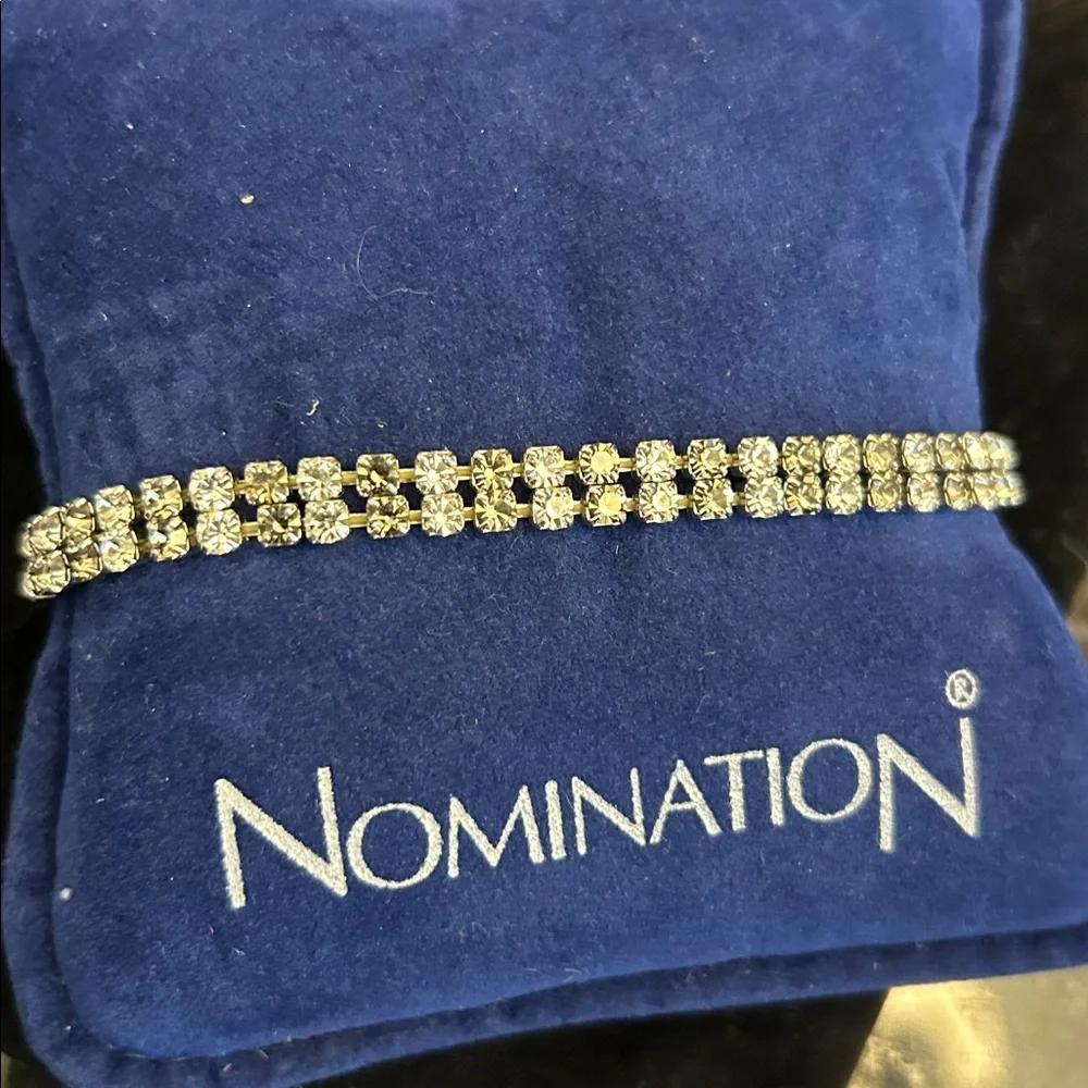 Elegant Silver two tone Tennis Bracelet